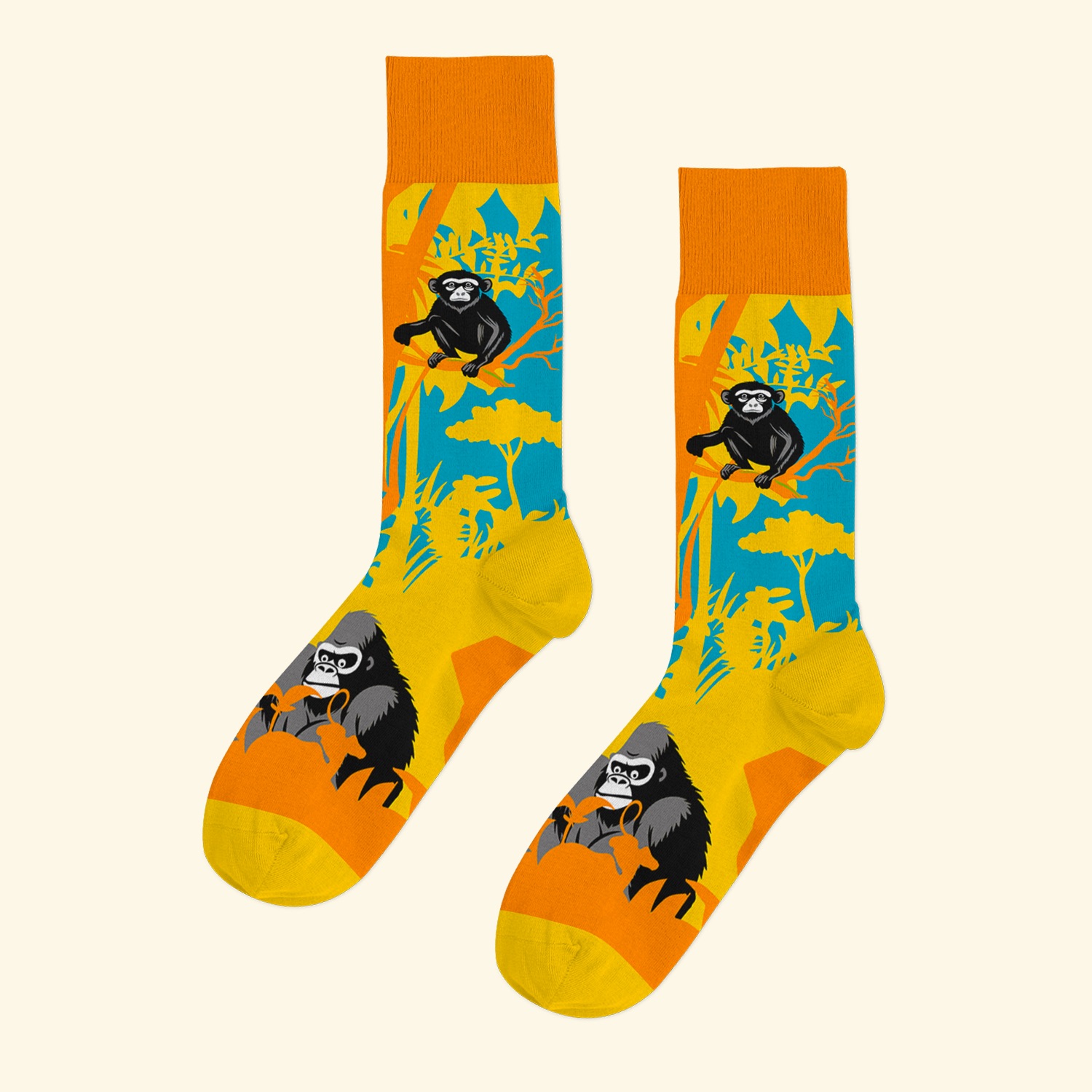 Calzini gorilla Bellow Milo E Harambe in cotone biologico