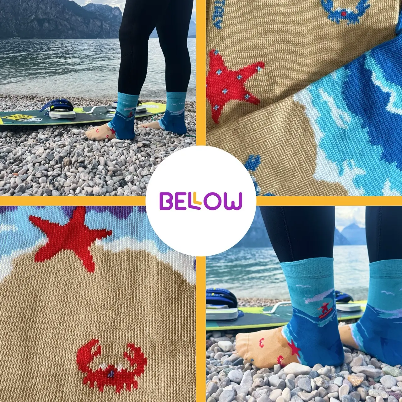 Calzini Bellow Surf Vibes in cotone biologico